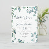 水カラーユーカリプトゥスグリーンリーブライダルブランチ 招待状 (スタンド正面)