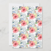 水カラーラマママベビーシャワー招待状 招待状 (裏面)