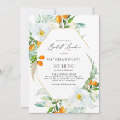 水カラーラン&クンクアッツ金ゴールドブライダルルンチョン 招待状 (正面)