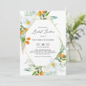 水カラーラン&クンクアッツ金ゴールドブライダルルンチョン 招待状 (スタンド正面)