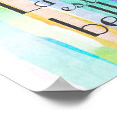 水カラーラヴィエストベルフランスの引用文ワードアート ポスター (角)