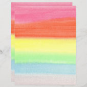 水カラーレインボーブレンドスクラップブック紙 (正面/裏面)