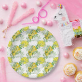 水カラーレモンと離れ紙プレート ペーパープレート (パーティー)