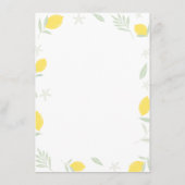 水カラーレモンのフレーム エンクロージャーカード (裏面)