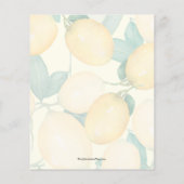 水カラーレモンブライダルシャワー招待状 (裏面)