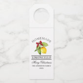 水カラーレモンホームメイドリモンチェロクリスマス ボトルネックタグ (正面)