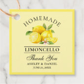 水カラーレモンリモンチェロ感謝していスクエアイエロー フェイバータグ (正面)