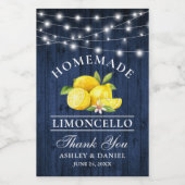 水カラーレモン木材ライトミニボトルラベル ワインラベル (シングルラベル)