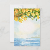 水カラーレモン海リハーサルディナー 招待状 (裏面)