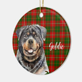 水カラーロットワイラードッグパーソナライズされた セラミックオーナメント (左)