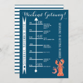 水カラーロブスターバチェロレッテウィークエンドゲートウェイ 招待状 (正面/裏面)