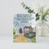 水カラーワザーリングハイツエミリーブロンテ引用文 ポストカード (スタンド正面)