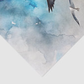 水カラーヴィンテージシーライトハウスグララスのカモメ 薄葉紙 (詳細)