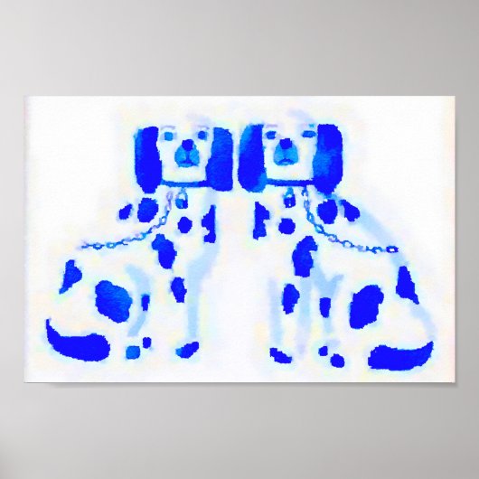 水カラーヴィンテージチノワセリー（犬）スタッフォードドッグ ポスター (正面)