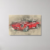 水カラーヴィンテージレースカーの壁のアートキャンバス印刷 キャンバスプリント (正面)