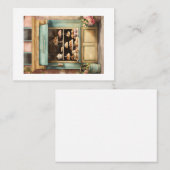 「水カラーヴィンテージ素朴ベーカリー店頭クリップ 名刺 (正面/裏面)