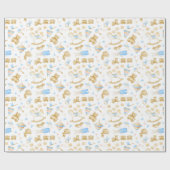 水カラー乳児トイズトレインバニーラビットベビー ラッピングペーパー (フラット)