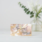 水カラー地球トーン地球トーン金ゴールドフィルム 名刺 (スタンド正面)