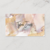 水カラー地球トーン地球トーン金ゴールドフィルム 名刺 (裏面)