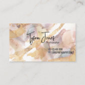 水カラー地球トーン地球トーン金ゴールドフィルム 名刺 (正面)