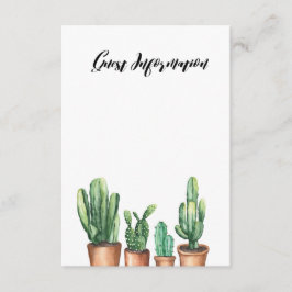 水カラー多肉性タイポグラフィゲスト情報 エンクロージャーカード