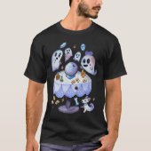 水カラー幽霊たちセアンスクリスタルボールハロウィーンTa Tシャツ (正面)