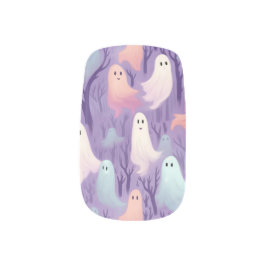 水カラー幽霊パステルハロウィンミンクスネイルアート ネイルアート