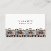 水カラー建物実在エステートエージェントスカイライン 名刺 (正面)