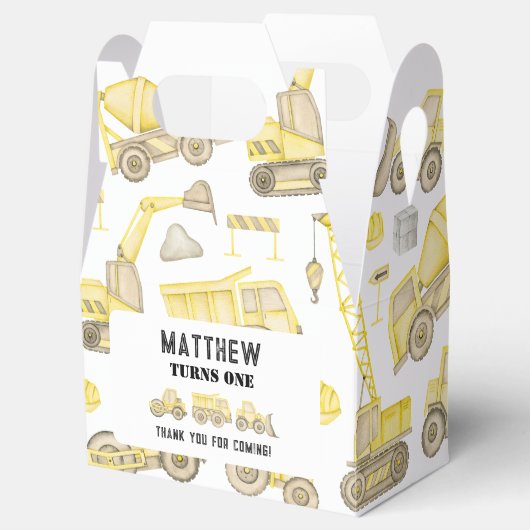 水カラー建築車誕生日ありがとう フェイバーボックス (オープン)