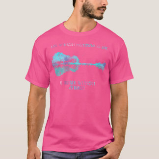 水カラー引用文ツリースカイストリングスアコースティ Tシャツ