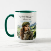 水カラー感動的アイリッシュウーマン引用文15oz マグカップ (左)