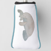 水カラー海動物マザーベビーマナティー ゴルフヘッドカバー (回転90)