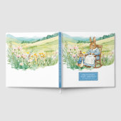 水カラー男の赤ちゃんシャワーゲストブックラビット ゲストブック (全面)