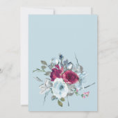 水カラー素朴フローラホリデーオープンハウス 招待状 (裏面)