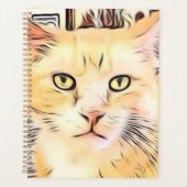 水カラー絵を描キャットプランナー プランナー手帳 (正面)