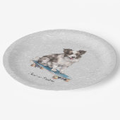 水カラー縁どコリー紙プレート ペーパープレート (アングル)