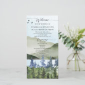 水カラー自然マウンテンズレイク結婚式 プログラム (スタンド正面)