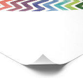 水カラー色彩の鮮やかレインボーシェブロンハートプリント フォトプリント            (角)