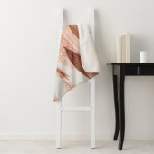 水カラー葉ブラウンテラコッタベージュ赤面 シェルパブランケット (インサイチュ)