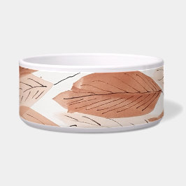 水カラー葉ブラウンテラコッタベージュ赤面 ボウル