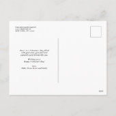 水カラー赤フローラ縁どバレンティネス日写真 シーズンポストカード (裏面)