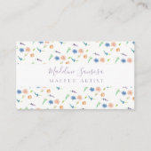 水カラー野生花模様植物学イベントデザイナー 名刺 (正面)