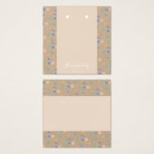 水カラー野生花模様植物耳掻きカード (正面&裏面)