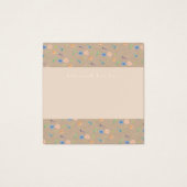 水カラー野生花模様植物耳掻きカード (裏面)