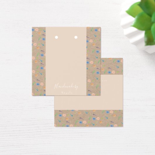 水カラー野生花模様植物耳掻きカード (デスク)