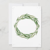 水カラー金ゴールドグリーンリーベビーシャワー招待状 招待状 (裏面)