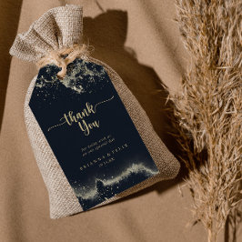 水カラー金ゴールドスプラッシュ結婚ズ・サンキュー ギフトタグ