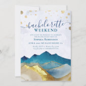 水カラー金ゴールドマウンテンバチェロレッテウィーケン 招待状 (正面)