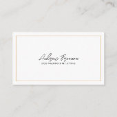 水カラー金ゴールドラブラドールドッグ歩く 名刺 (裏面)