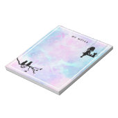 水カラー銀河系キャットガール新学期 ノートパッド (回転)